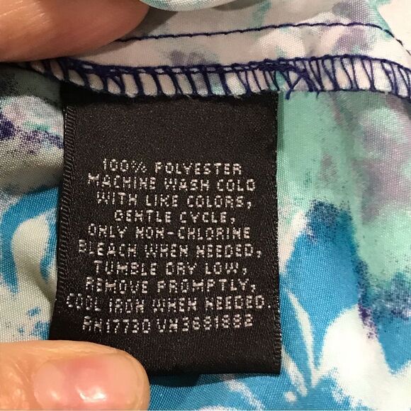 Watercolor print short sleeve casual dress size medium - Picture 9 of 11